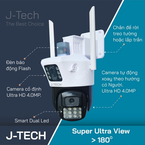Camera Wifi J-Tech SUV6858D (4.0MP, Ultra View, Xoay)