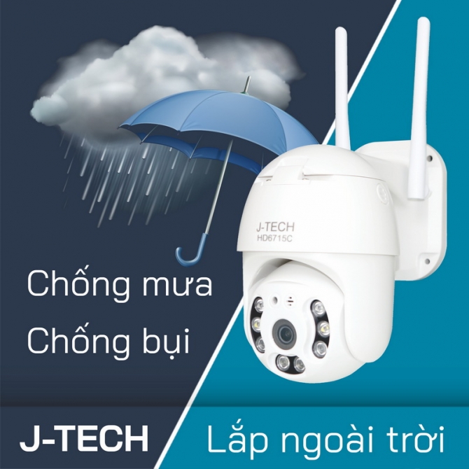 Camera Wifi IP J-Tech HD6715C (3MP, Xoay, Smart light)